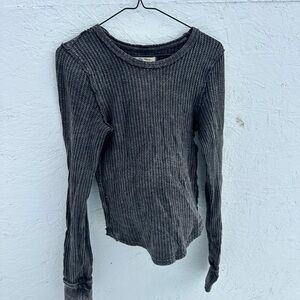 We The Free Dark Gray Arlet Thermal Top